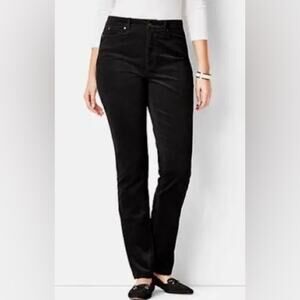 Talbots Corduroy Black Straight‎ Leg Classic 5 Pocket Black 14p